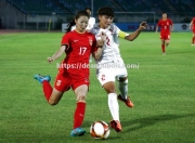 南宫娱乐-女足比赛中，中国队员孙某展现绝佳射术